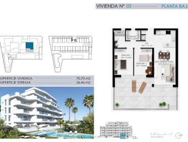 Nieuwbouw - Appartement - Pilar de la Horadada - Mil palmeras