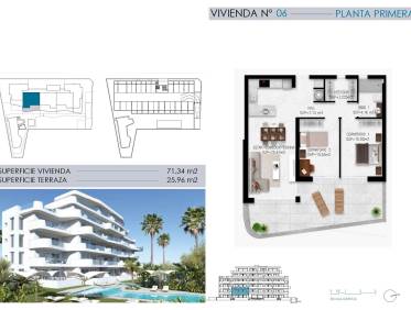 Nieuwbouw - Appartement - Pilar de la Horadada - Mil palmeras