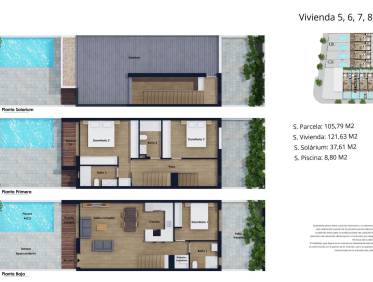 Nieuwbouw - Townhouse / Semi-detached - Pilar de la Horadada - Lo Monte