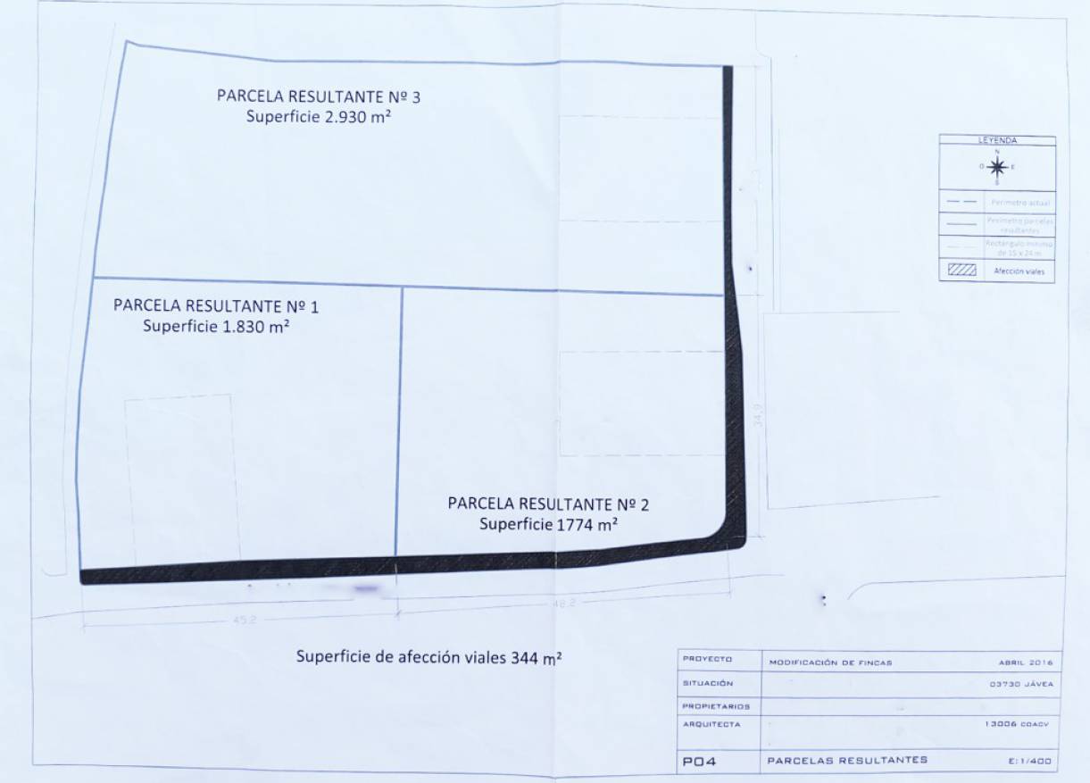 Bestaand - Plot - Jávea - Valls