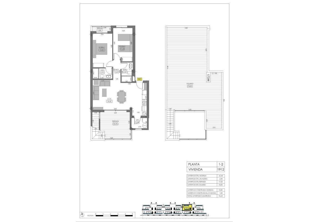 Nieuwbouw - Top Floor Bungalow - Algorfa - La Finca Golf