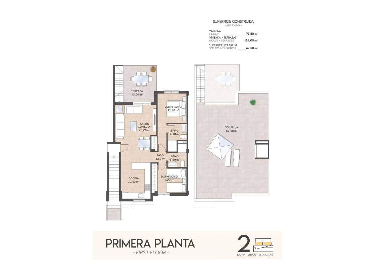 Nieuwbouw - Top Floor Bungalow - San Miguel de Salinas - La Cañada