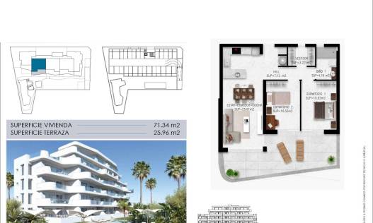 Nieuwbouw - Appartement - Pilar de la Horadada - Mil palmeras