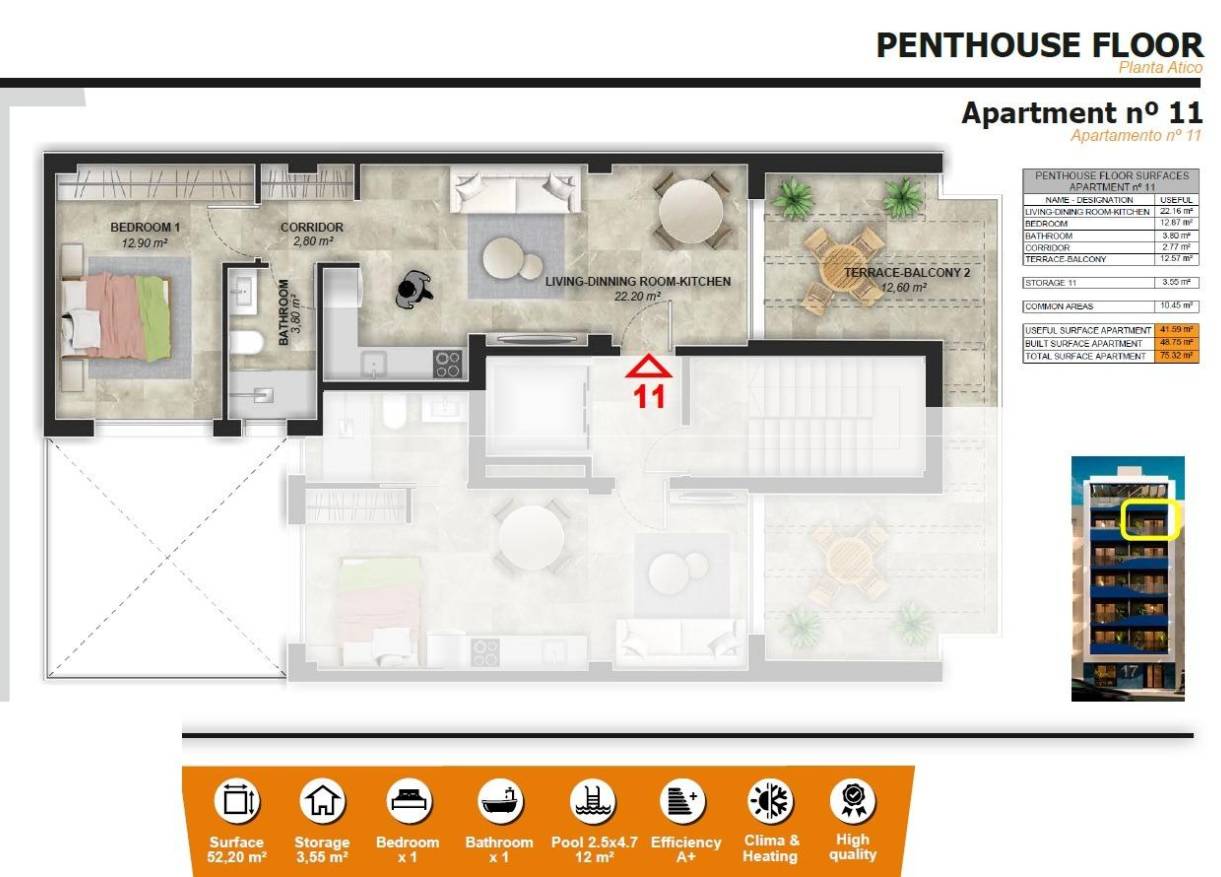Nieuwbouw - Penthouse - Torrevieja - Playa del Acequión