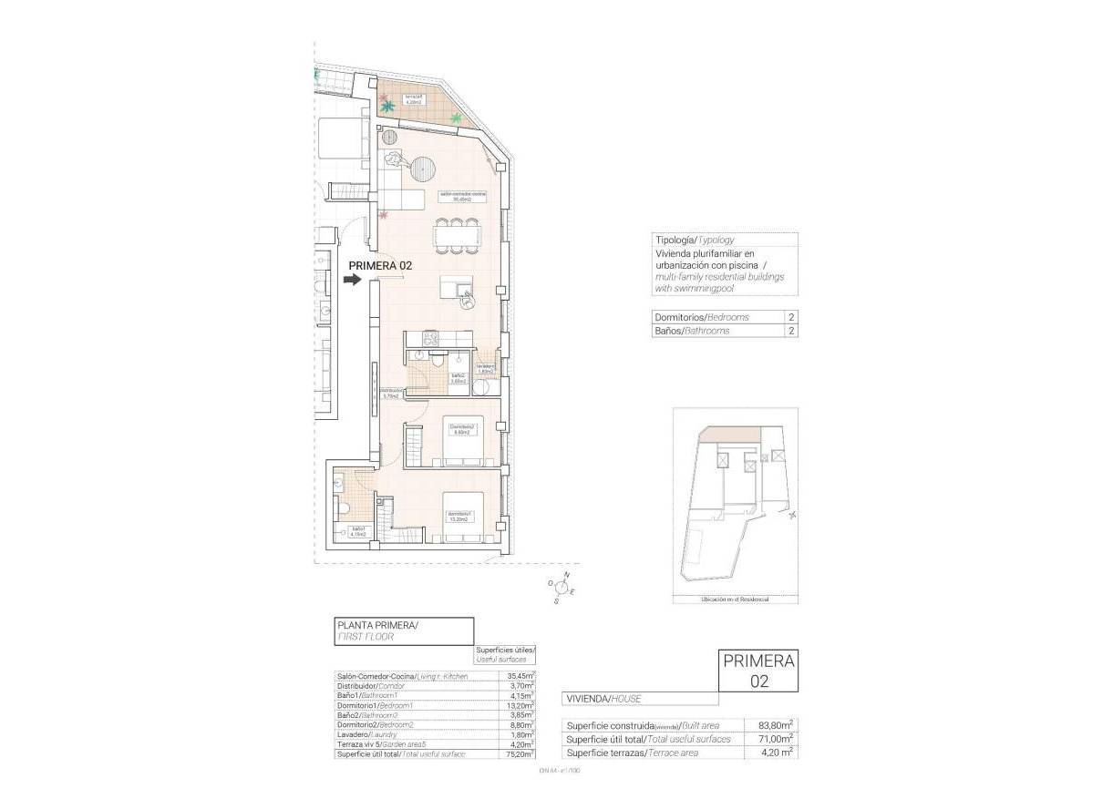 Nieuwbouw - Appartement - Hondón de las Nieves - Pueblo