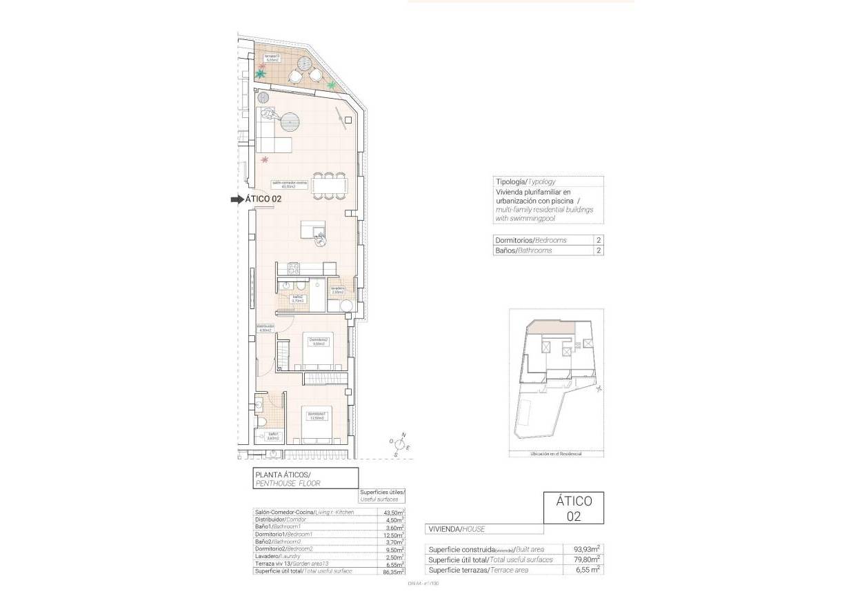 Nieuwbouw - Penthouse - Hondón de las Nieves - Pueblo