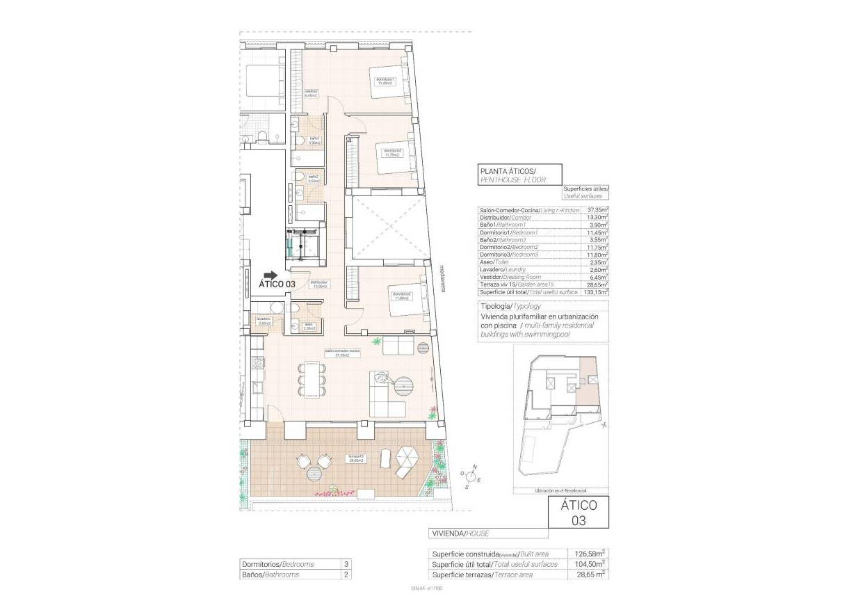 Nieuwbouw - Penthouse - Hondón de las Nieves - Pueblo