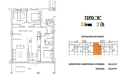 Nieuwbouw - Appartement - San Miguel de Salinas - Pueblo