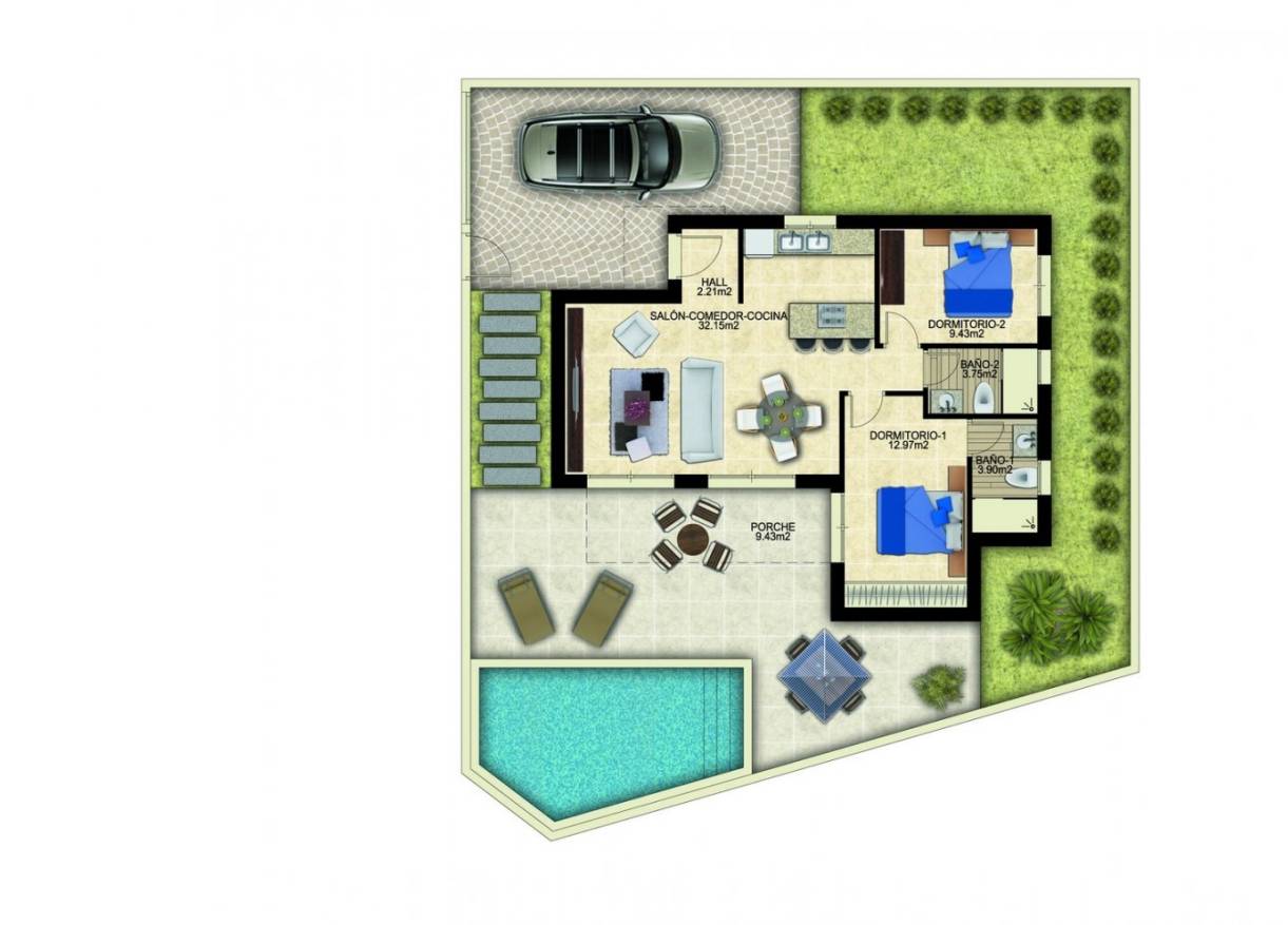 Nieuwbouw - Villa - Benijófar - Polideportivo