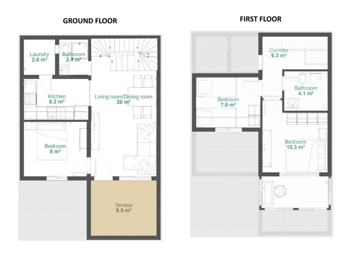 Bestaand - Townhouse / Semi-detached - Orihuela Costa - Urbanización Perla del Mar