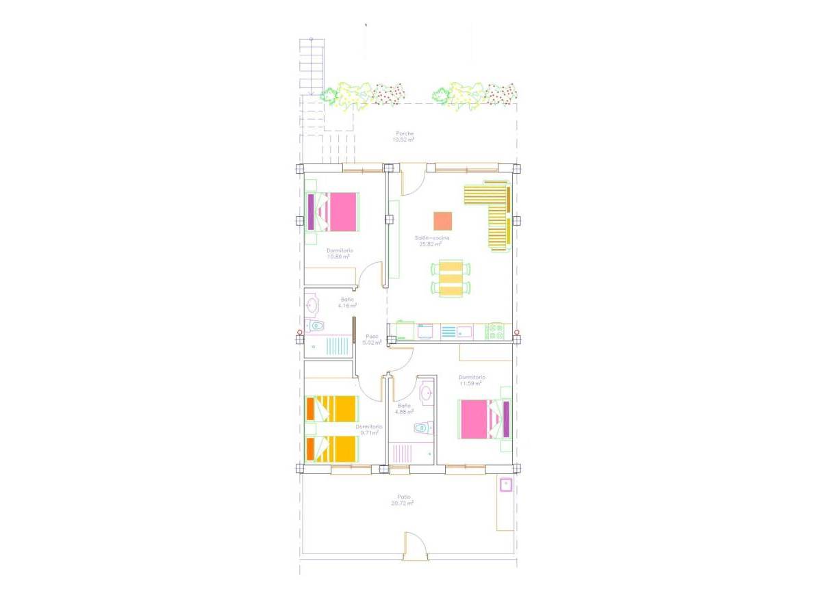 Nieuwbouw - Townhouse / Semi-detached - San Javier - pueblo