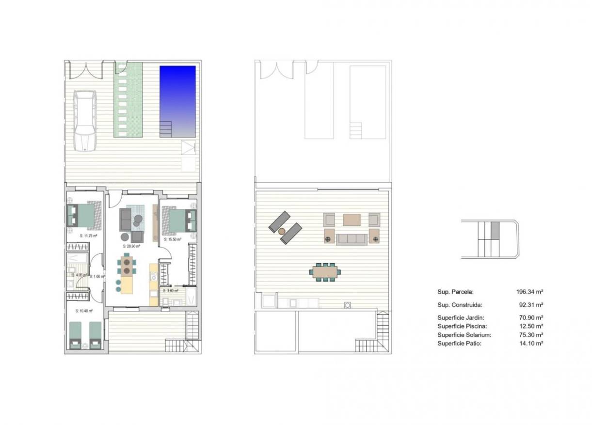 Nieuwbouw - Townhouse / Semi-detached - San Javier - Parque del doce