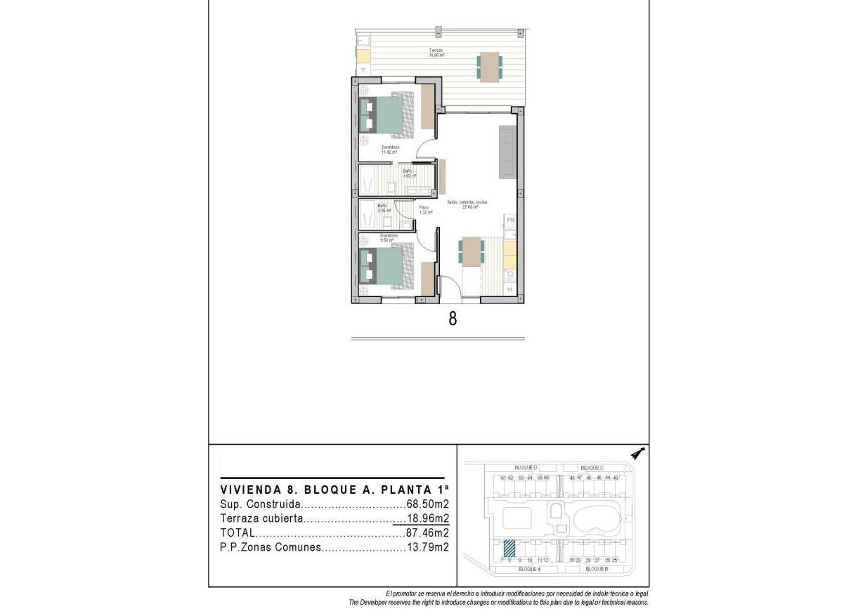 Nieuwbouw - Appartement - Torre Pacheco - San Cayetano