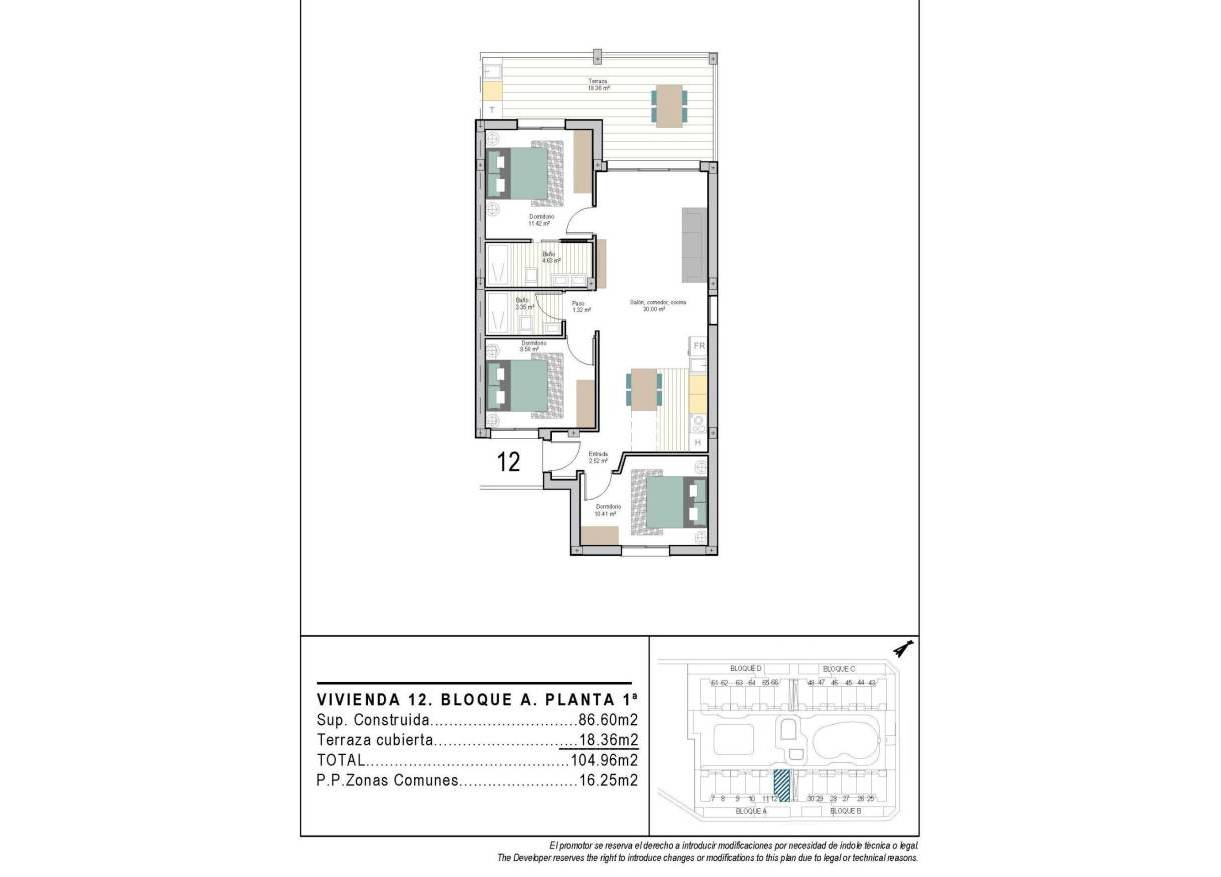 Nieuwbouw - Appartement - Torre Pacheco - San Cayetano