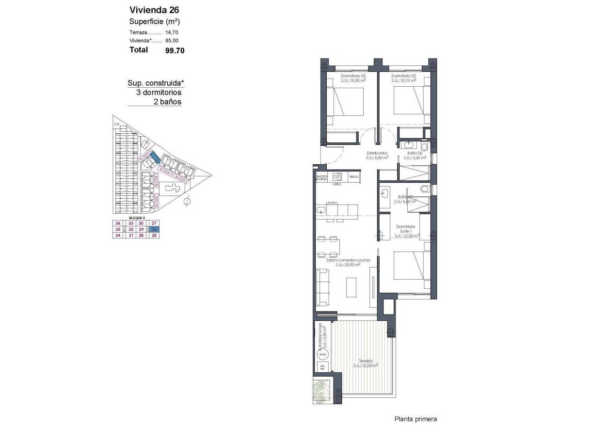 Nieuwbouw - Appartement - Los Alcazares - Serena Golf