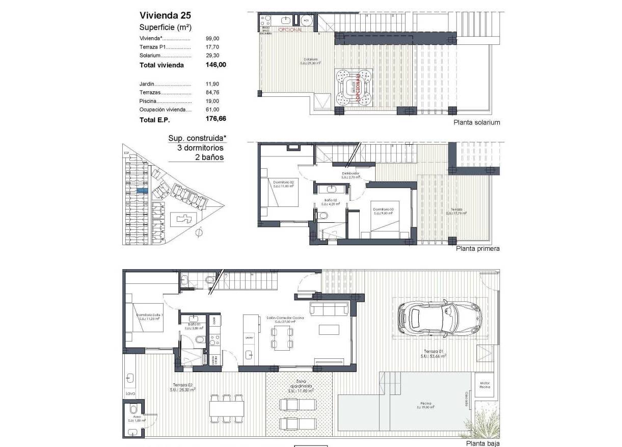 Nieuwbouw - Townhouse / Semi-detached - Los Alcazares - Serena Golf