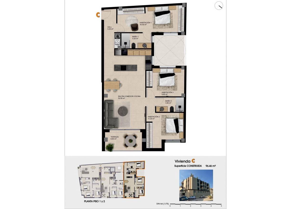 Nieuwbouw - Penthouse - Catral - pueblo