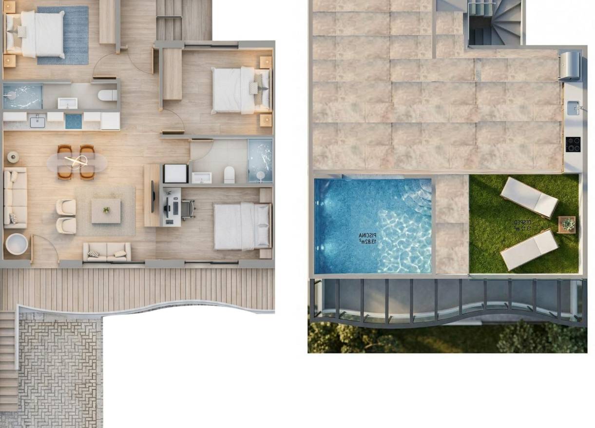 Nieuwbouw - Townhouse / Semi-detached - Pilar de la Horadada - parques de Andromeda