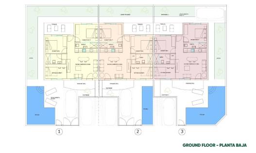 Nieuwbouw - Townhouse / Semi-detached - Pilar de la Horadada - parques de Andromeda